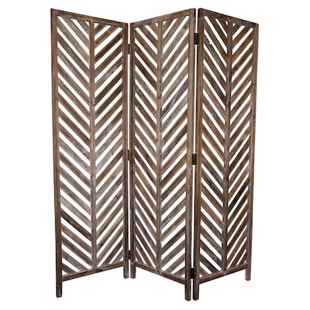 Palacedesigns 1 x 63 x 72 in. Wood Screen Brown PA3681535